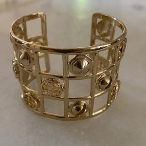 Tory Burch gold logo cuff bracelet
